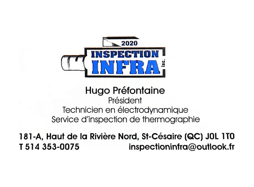 Inpection thermographique - Thermographic inspection